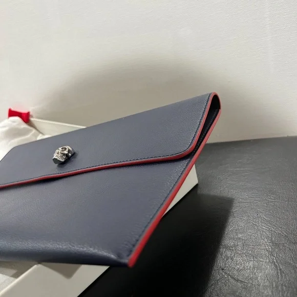 Alexander McQueen Dark Blue Leather Clutch - Picture 7 of 7